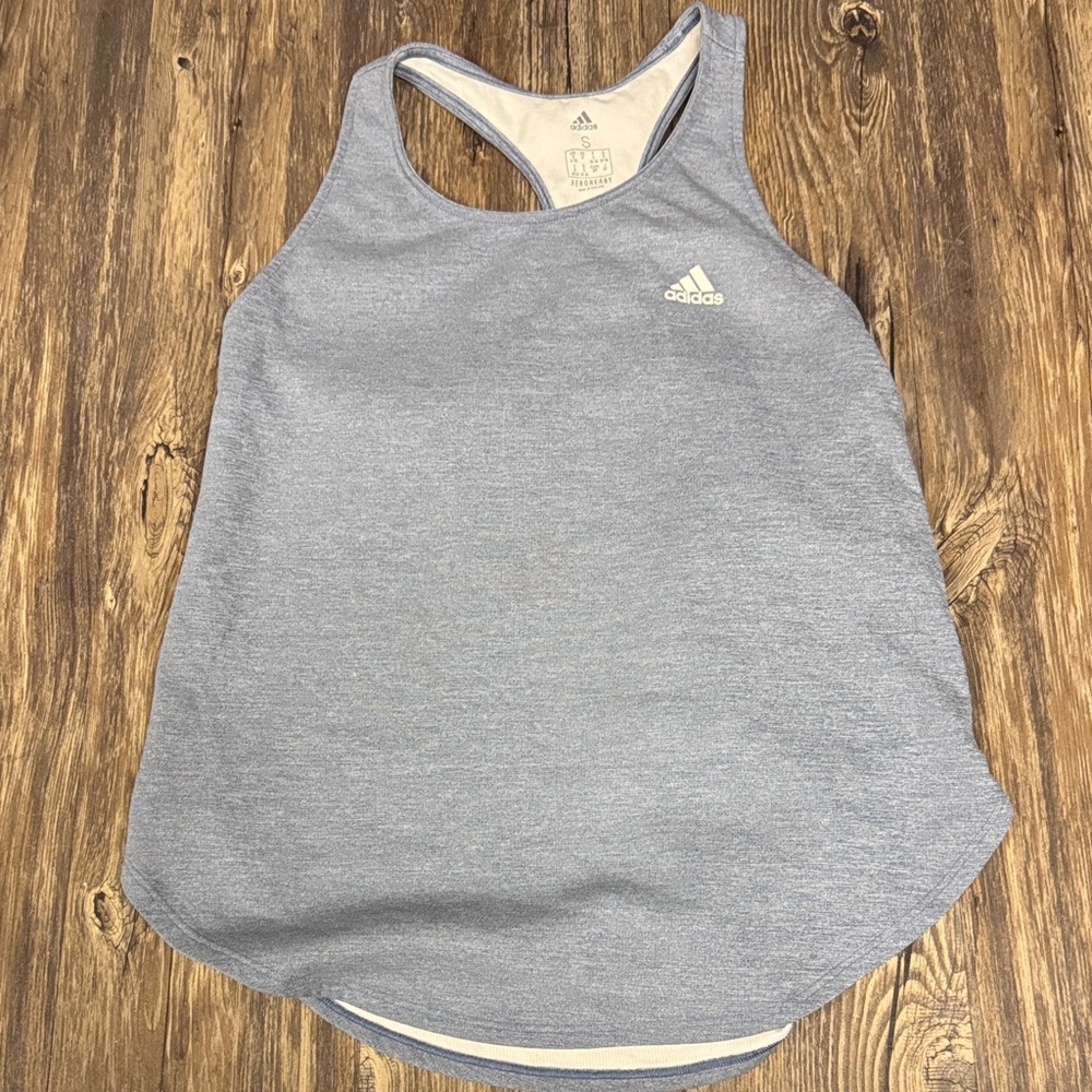 Adidas Heather Gray Racerback Tank